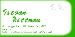 istvan wittman business card